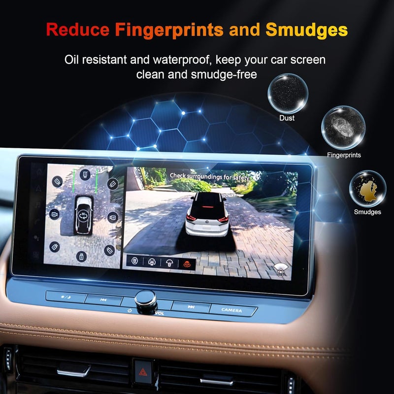 BSTW for 2025 Nissan Rogue 12.3 Inch Screen Protector for 2023-2025 Nissan Altima (2.0 SR/SL) / 2024 2025 Rogue (Platinum/SL) 12.3" Color Display Tempered Glass Protective Film - Image 3